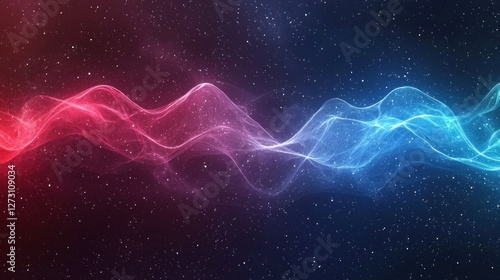 Cosmic Nebula: Celestial Dance of Pink and Blue