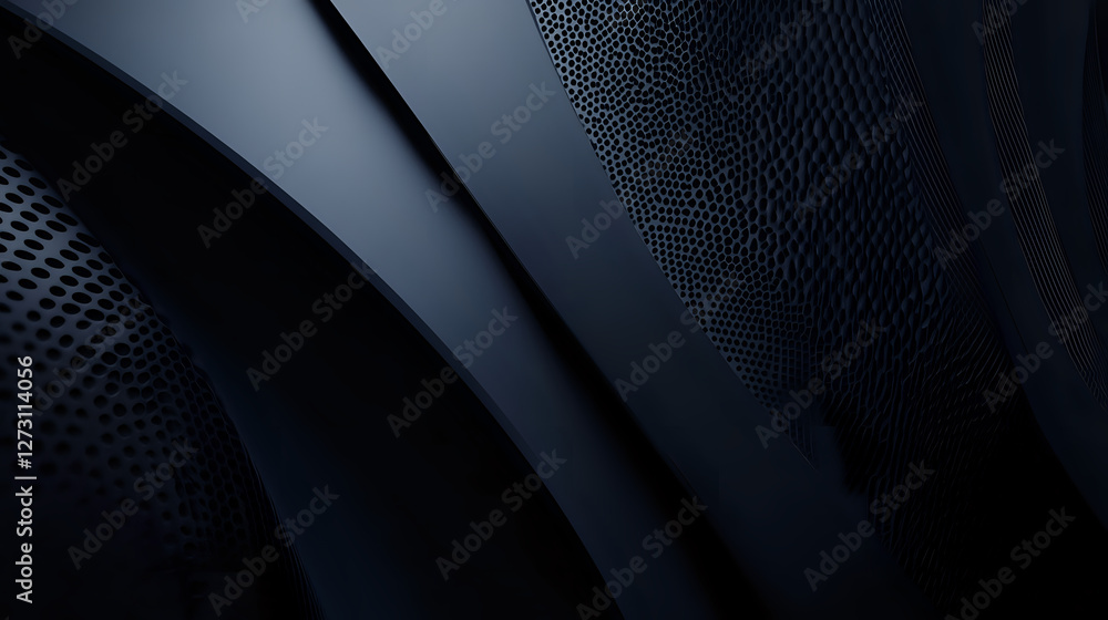 Deep charcoal and navy fluid geometric shapes with textures Deep charcoal and navy fluid geometric shapes with textures