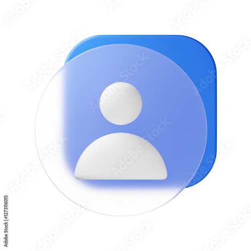3d contact profile icon