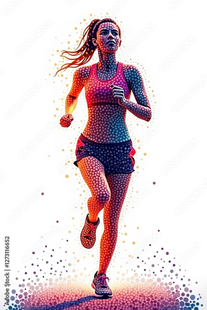 Figure of running sports woman. Abstract illustration. Figure of running sports woman. Abstract illustration.