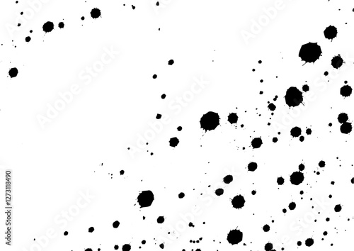 イラスト素材: 飛び散るインク、しぶきの背景素材 ベクター