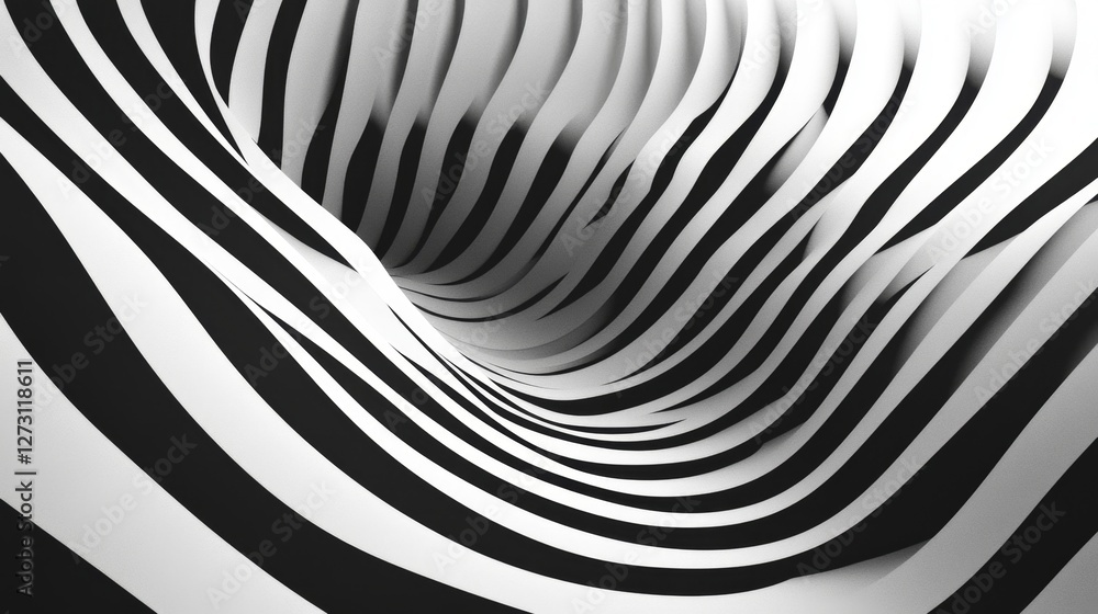 Naklejka premium Dynamic Abstract Stripe Background Crafted with Geometric Patterns