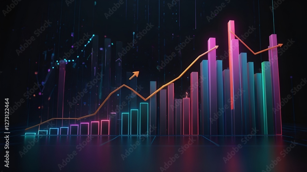 business graph with red arrow business graph with red arrow