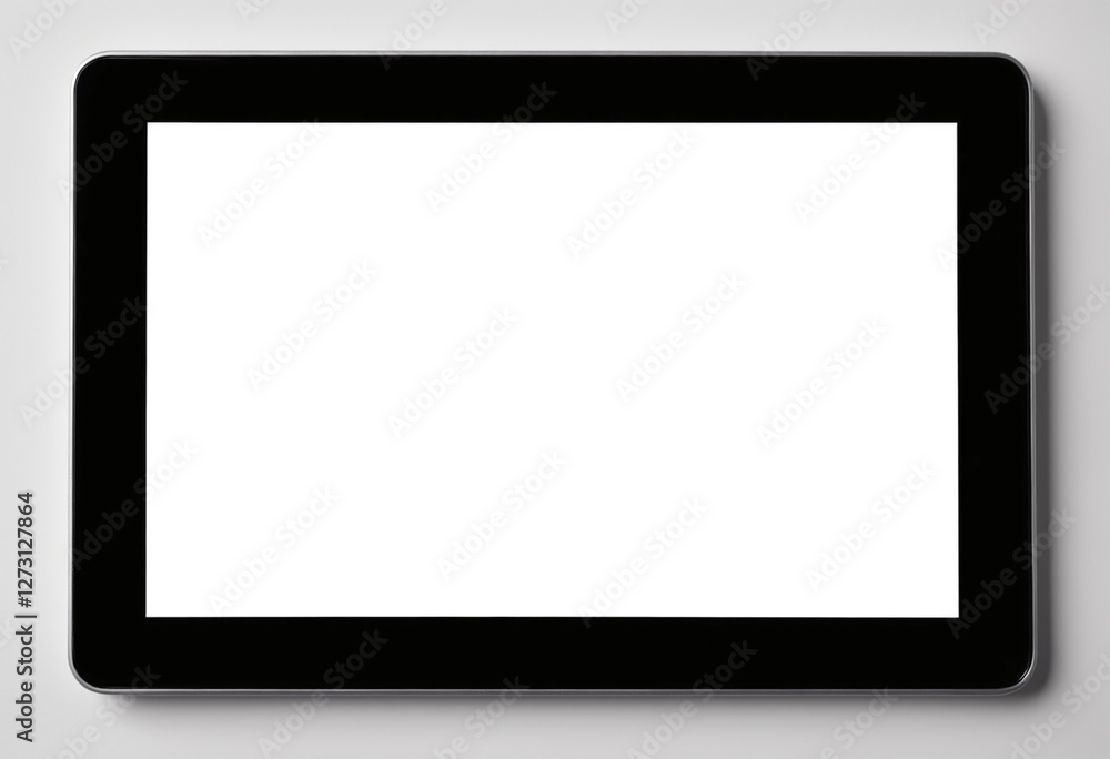 Tablet with blank screen for mockup, template isolated on white Tablet with blank screen for mockup, template isolated on white