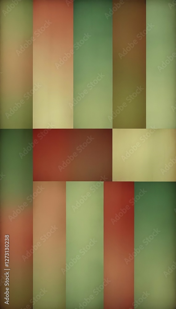 Obraz premium Abstract Green Brown and Beige Rectangular Design