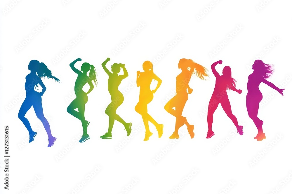 Group of people doing aerobics exercises, Group of people doing aerobics exercises,