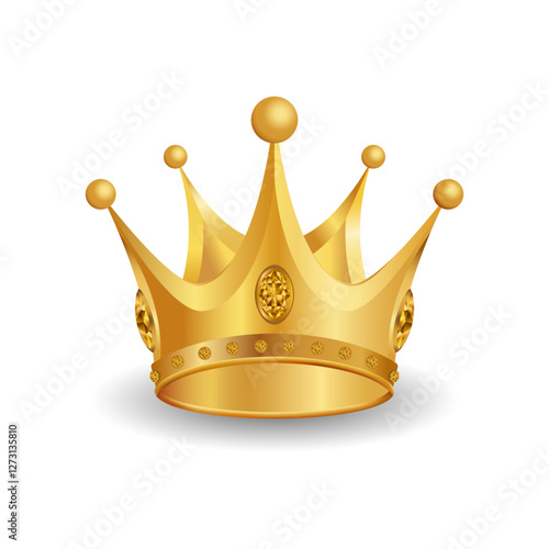 Gold crown with diamonds