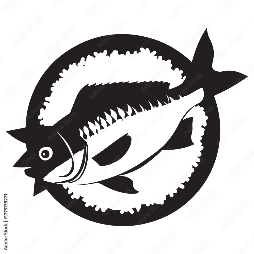 Obraz premium vector illustration of a fish