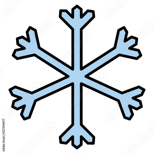 snowflake sign symbol vector flat icon