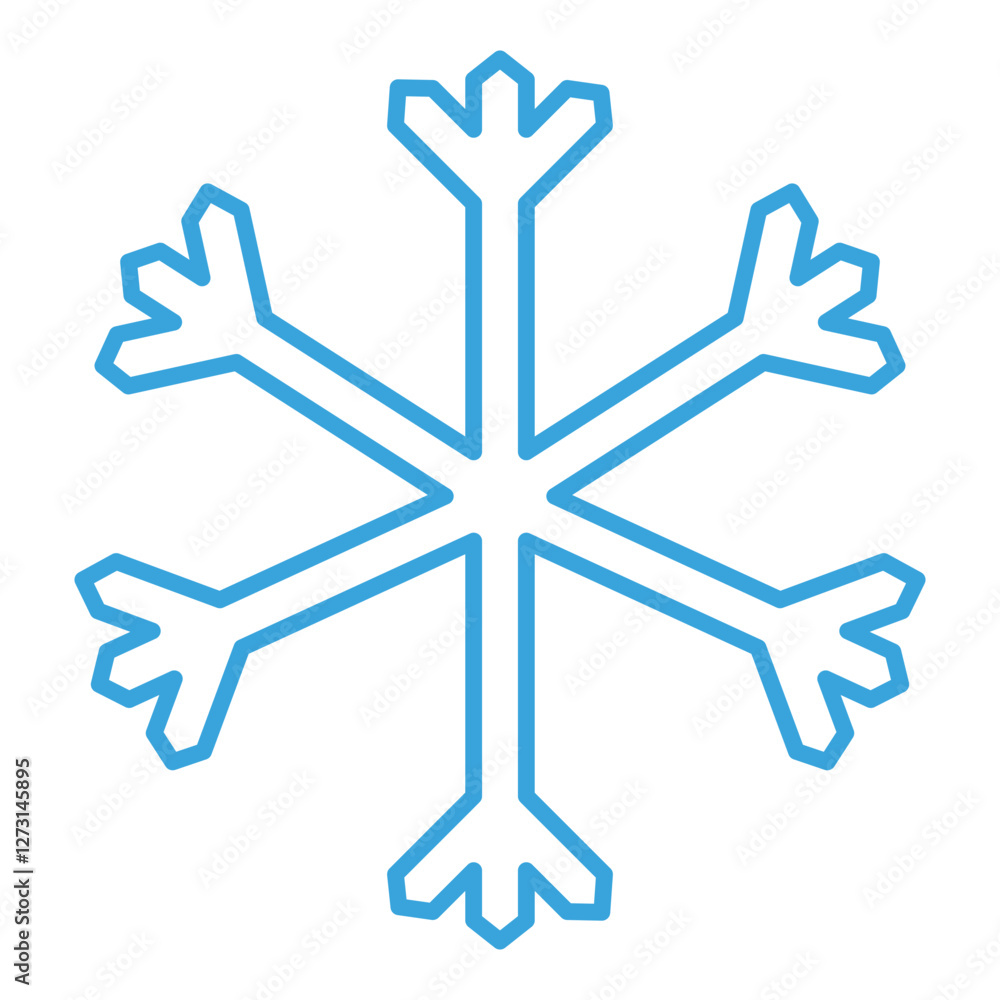 Obraz premium snowflake sign symbol vector flat icon