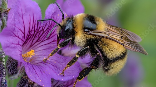 Beautiful colorful summer spring natural flower background. Bees working on a bright sunny day with beautiful bokeh	