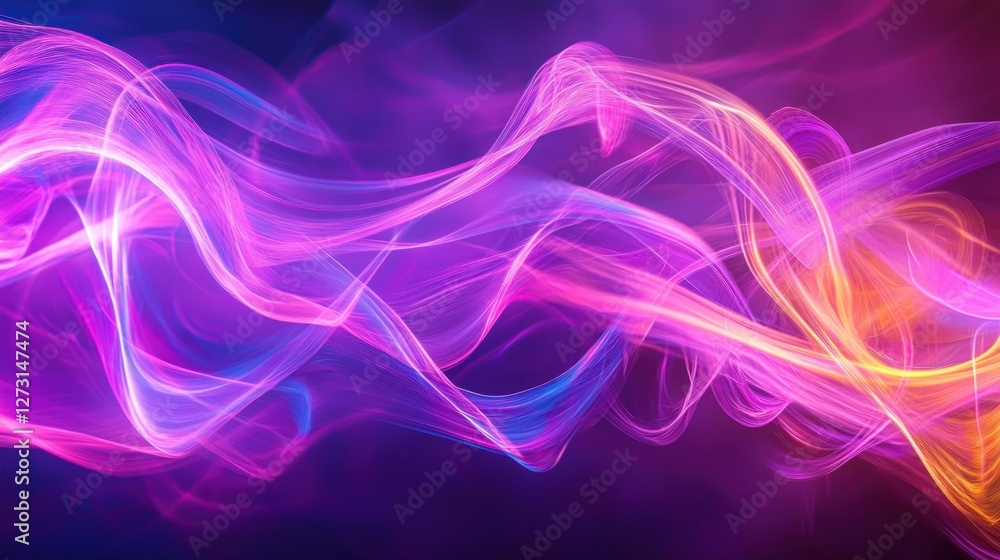 Abstract Purple and Pink Flowing Light Waves Abstract Purple and Pink Flowing Light Waves