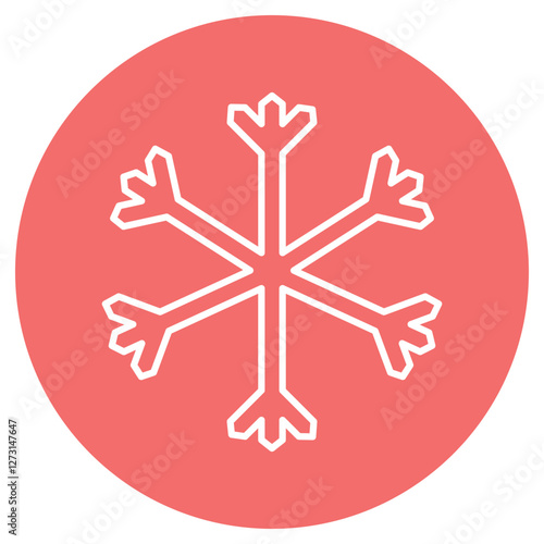 snowflake sign symbol vector flat icon