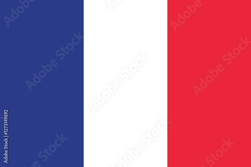 Flag of France. France flag official size and color standards vector illustration