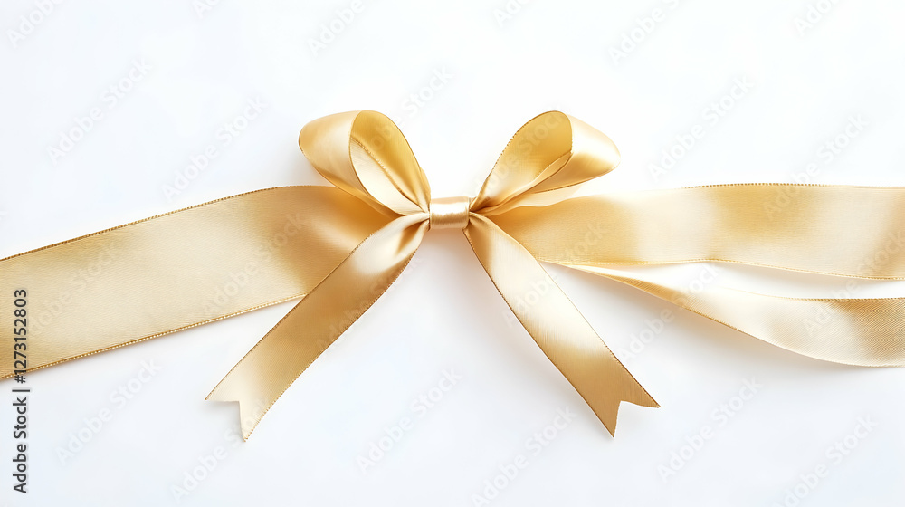golden bow on white background golden bow on white background