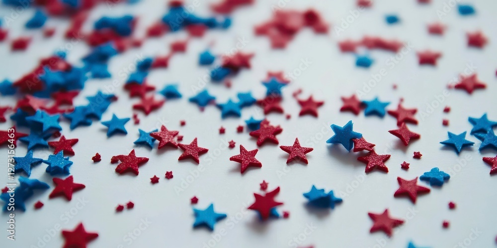 Festive Patriotic Star Sprinkles Red White and Blue Decorations Design Festive Patriotic Star Sprinkles Red White and Blue Decorations Design