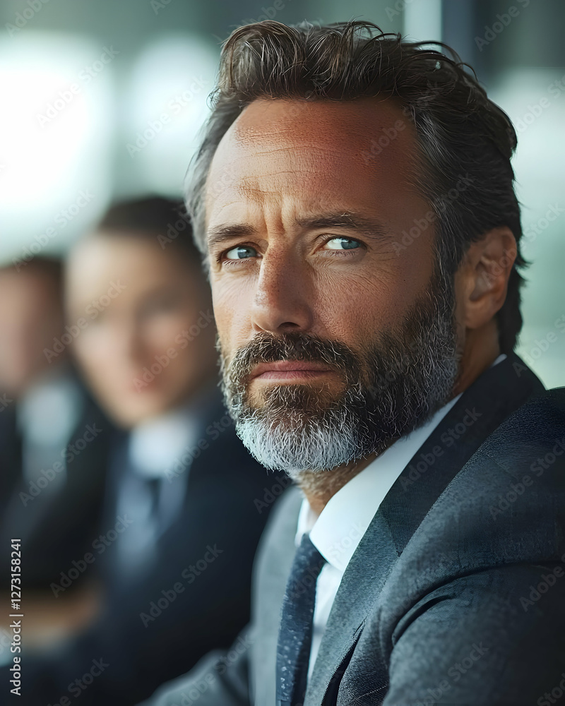 Realistic Portrait of Confident Businessman Realistic Portrait of Confident Businessman