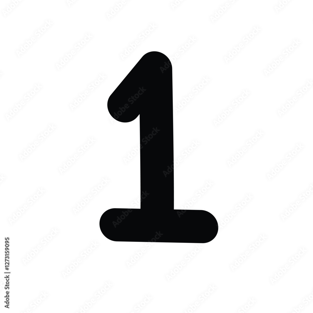 Black number 1 hand drawn sketch vector illustration, number 1 clip art, number one clip art Black number 1 hand drawn sketch vector illustration, number 1 clip art, number one clip art