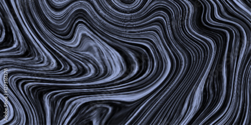 Abstract flowing liquid curve line in gregray marble pattern texture natural background. Paper with soft waves and white fabric liquid metallic art paint texture.y silver black metallic.