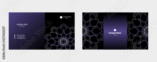 Elegant Business Card Design with Floral Patterns