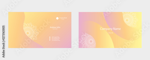 Elegant Business Card Design with Floral Patterns