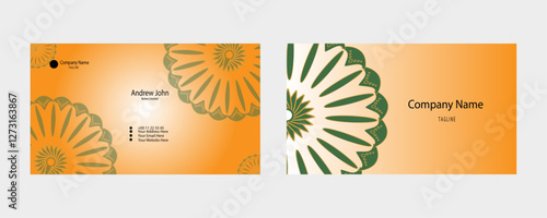 Elegant Business Card Design with Floral Patterns