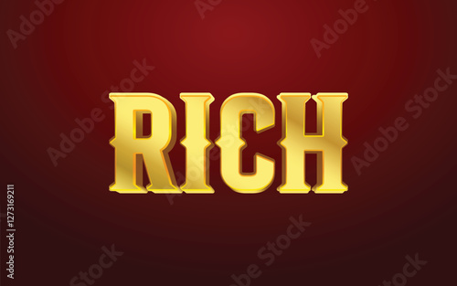 Rich shiny gold editable text effect Template