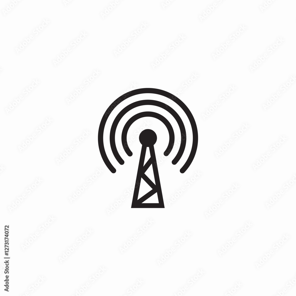 Broadcast, transmitter antenna icon design vector illustration Broadcast, transmitter antenna icon design vector illustration