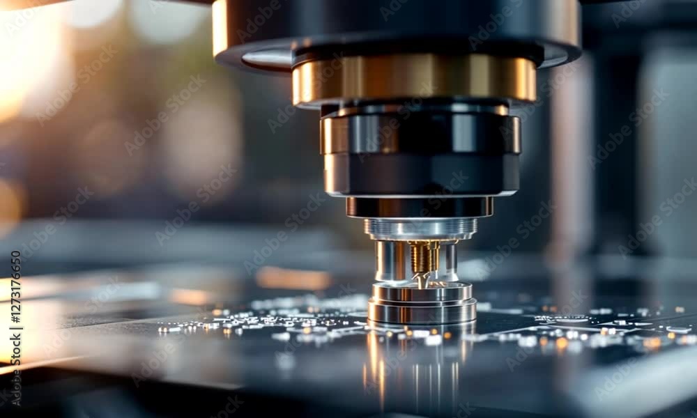 Precision machining of metal part in factory Precision machining of metal part in factory