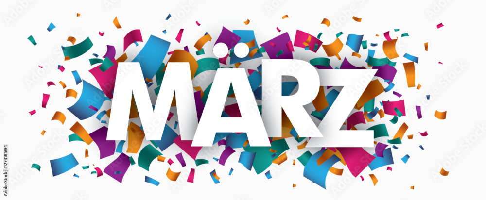 Konfetti Monat März Header Konfetti Monat März Header