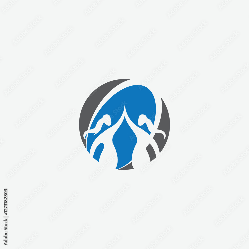 Modern Fitness and Dance Emblem with vector
Modern Fitness and Dance Emblem with vector