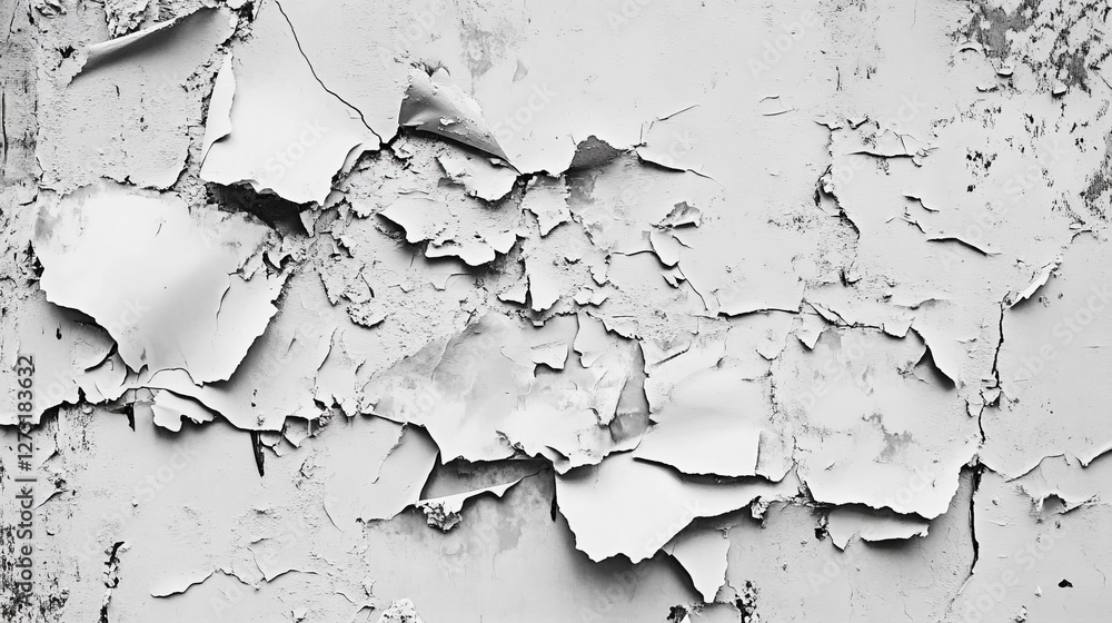 Obraz premium Peeling Paint Texture, Cracked Wall Surface, Grunge Background Design
