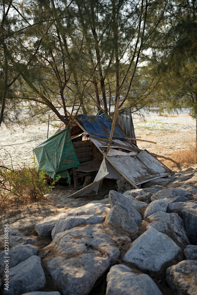 A fragile shelter against the elements