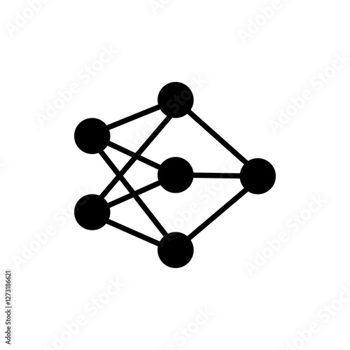 Neural network ai icon eps file