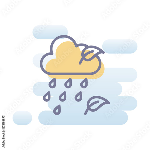 Eco Rain vector icon