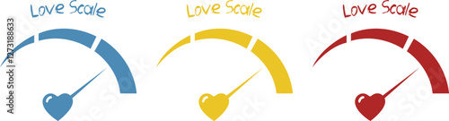 love scale icon on white background, vector illustration