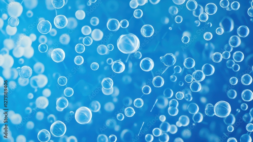 Abstract connected dots on bright blue background. Technology concept Abstract connected dots on bright blue background. Technology concept