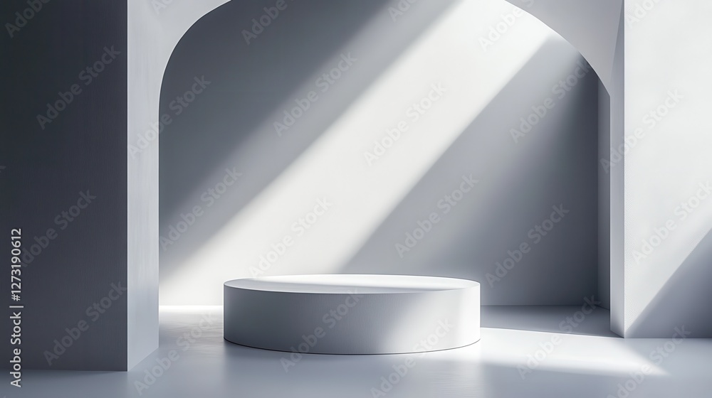 Fototapeta premium Abstract gray gradient room. 3D Rendering