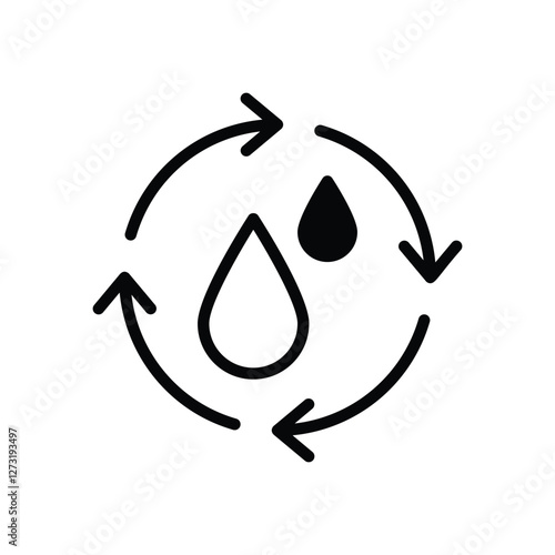 Eco Water vector icon