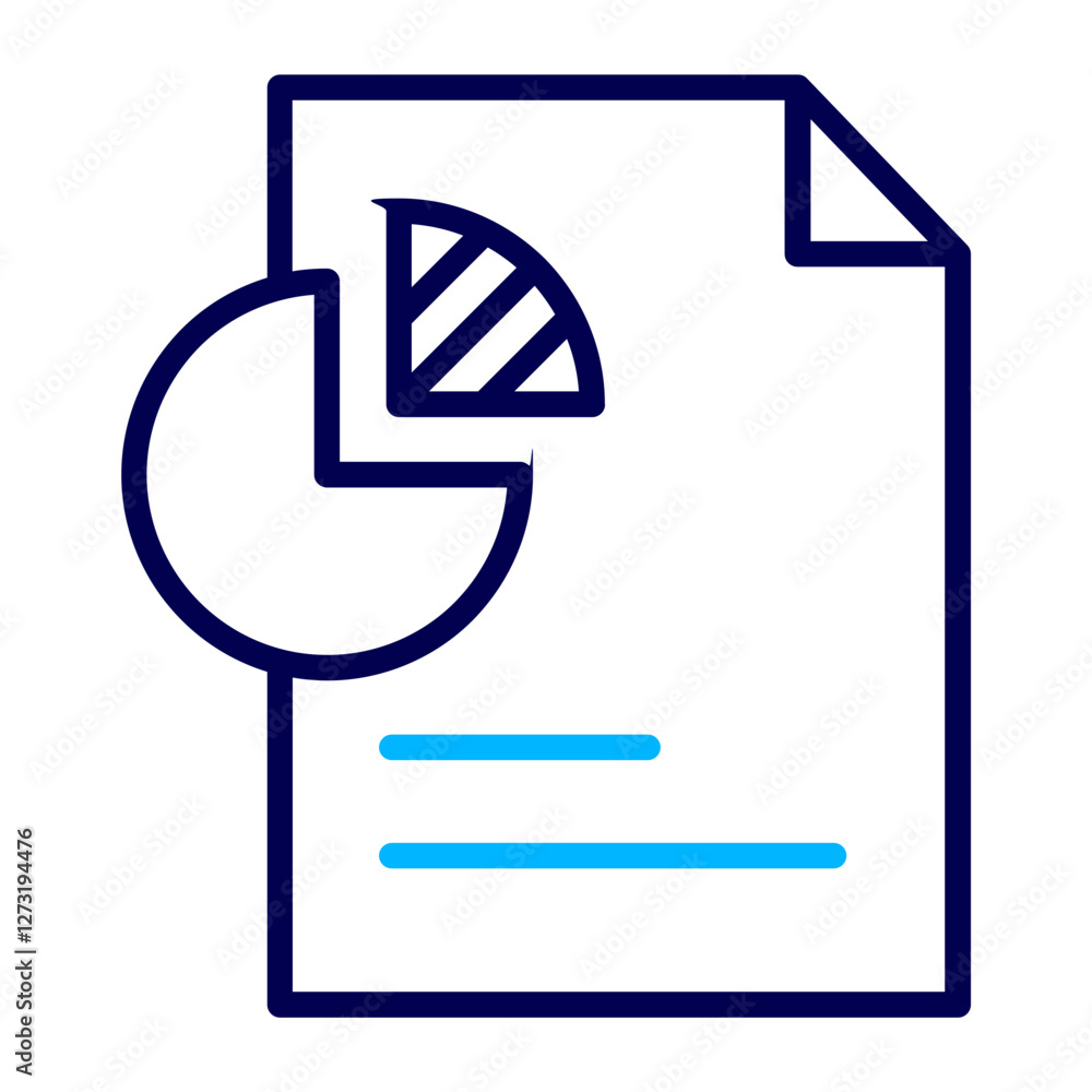 Document pie chart Outline Color icon Document pie chart Outline Color icon