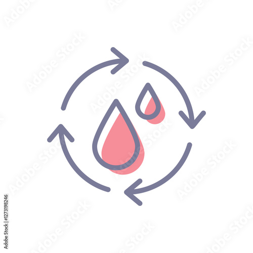 Eco Water vector icon