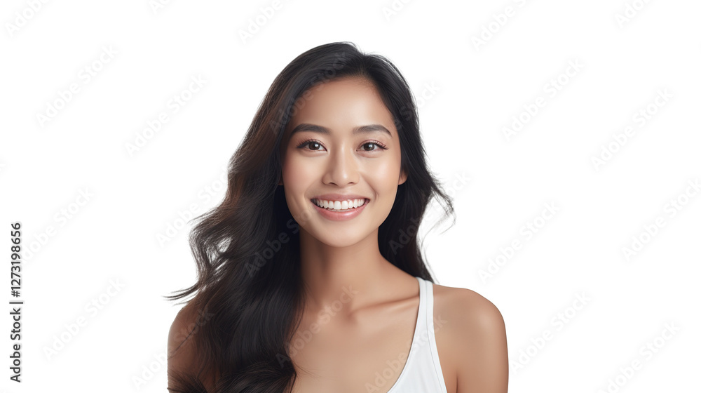 Beautiful Asian Woman Smiling with Healthy Glow and Copy Space on Transparent PNG Background
Beautiful Asian Woman Smiling with Healthy Glow and Copy Space on Transparent PNG Background