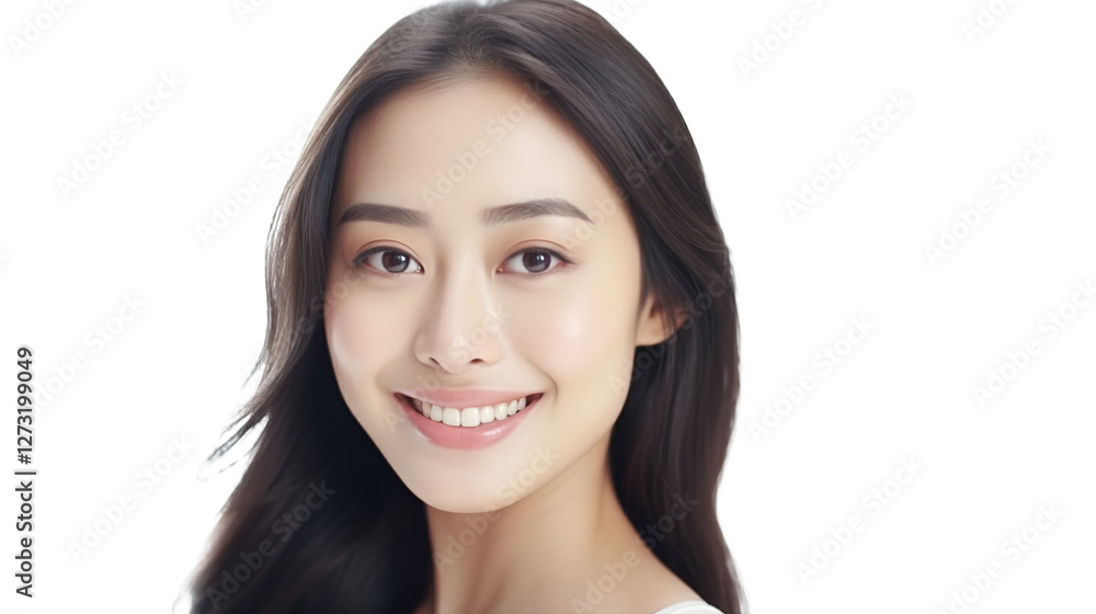 Happy Asian Woman with Flawless Skin Isolated on PNG Transparent Background
Happy Asian Woman with Flawless Skin Isolated on PNG Transparent Background