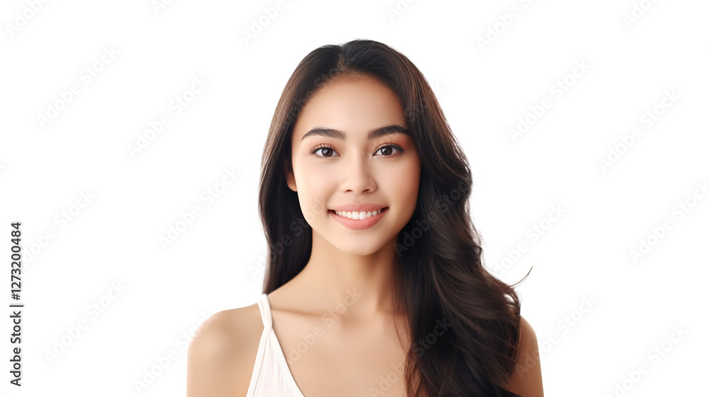 Radiant Asian Woman Smiling with Glowing Skin and Copy Space on Transparent PNG Background
Radiant Asian Woman Smiling with Glowing Skin and Copy Space on Transparent PNG Background