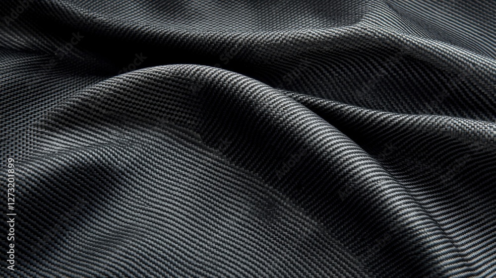 Naklejka premium material science nano concept. Soft, textured fabric with elegant folds and dark color tones.