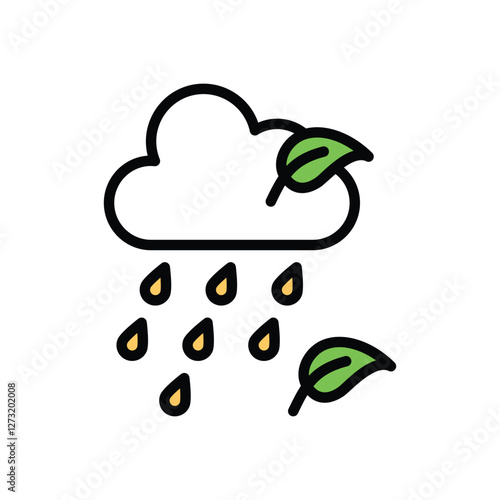 Eco Rain vector icon