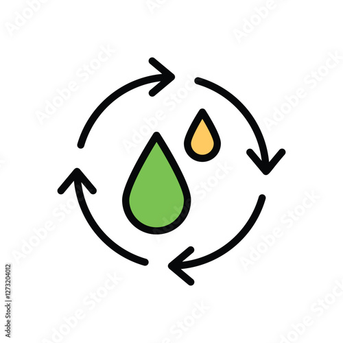 Eco Water vector icon