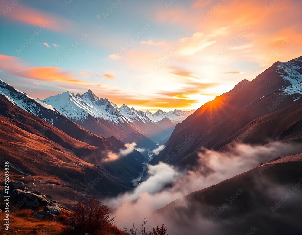 Fototapeta premium Mountain Sunset