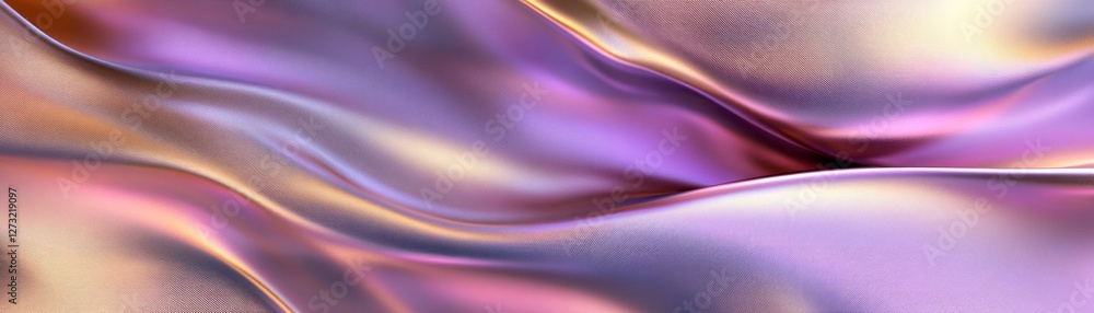 Obraz premium Abstract image displaying purple and gold shimmering smooth fabric