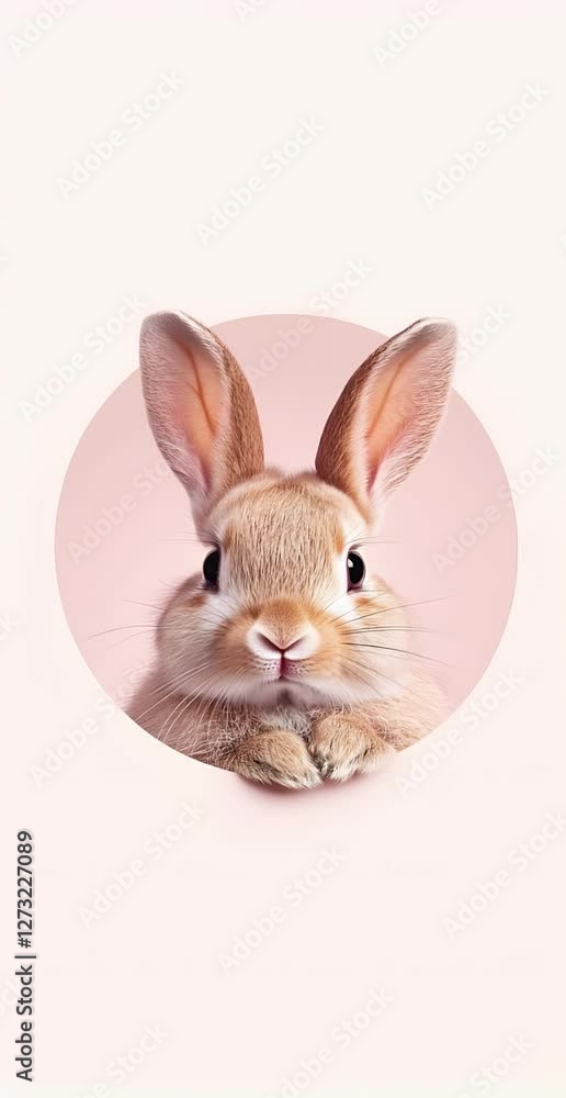 rabbit on a white background - pokes head through a hole rabbit on a white background - pokes head through a hole